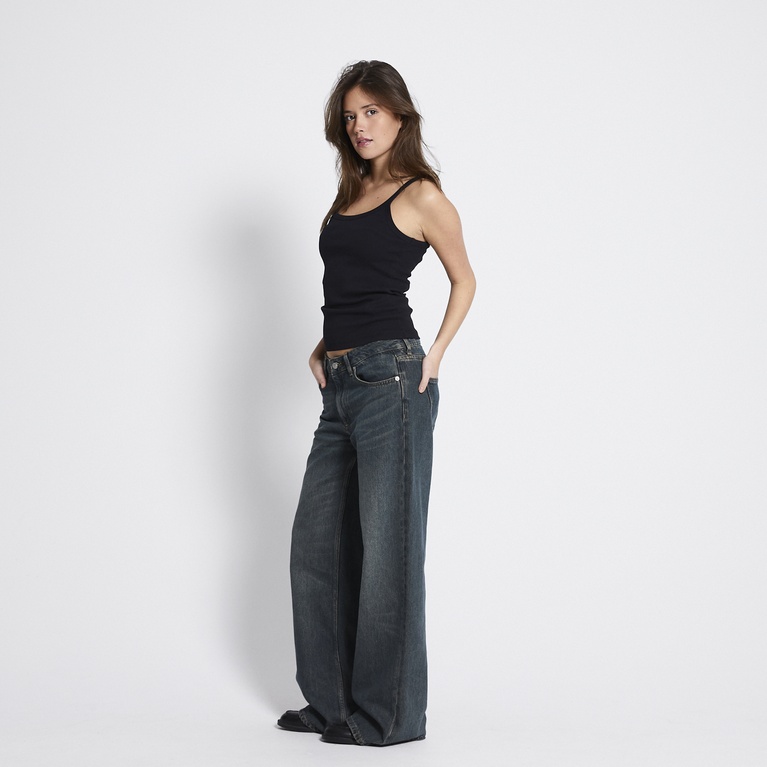 Ribbed singlet "Mikaela" Black